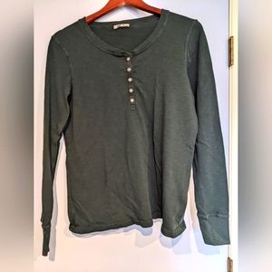 American Giant premium slub henley long sleeve tee